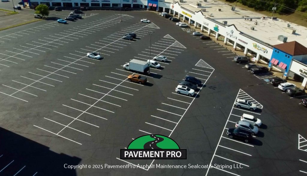 sand springs parking lot after work has been competed