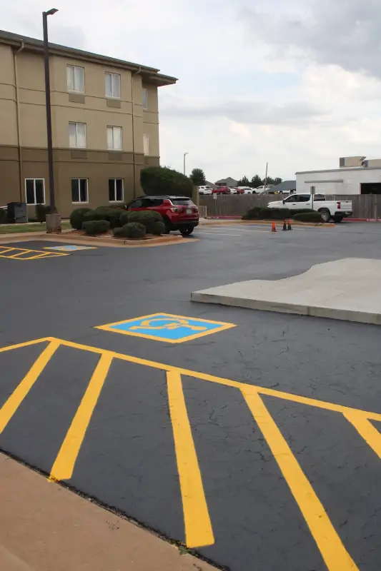 ADA parking lot stalls at the Sleep Inn